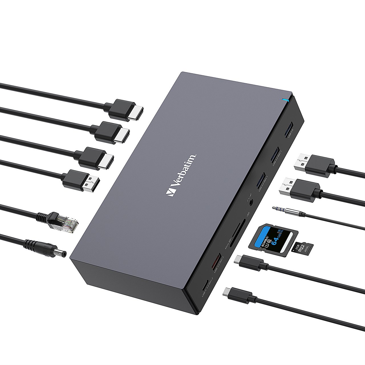 VERBATIM  32172 Verbatim USB-C Pro Docking Station 17 Port