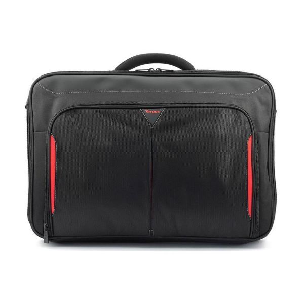 ����  CN418Classic+ 17-18" Clamshell Laptop Bag - Black/Red