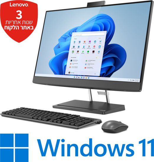 ����� LenovoDT IC AIO 5 AIO 5 24IAH7 I7/1TSSD/16G/11H/A370 4G/Touch/Storm Grey/3Y