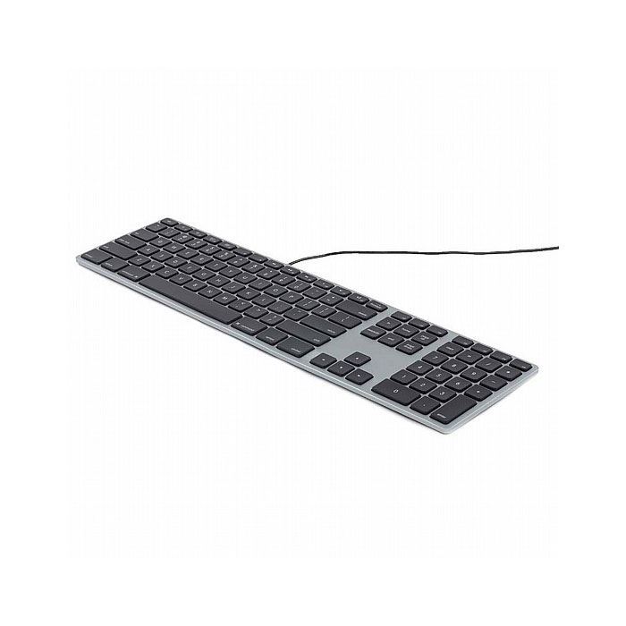 מקלדת תואמת אפל מק חוטית Matias Wired Aluminum Keyboard for Mac