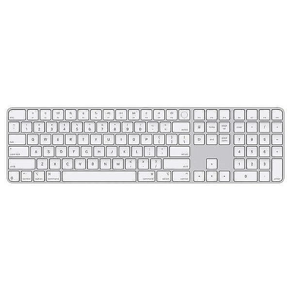Apple MXK73HB  ��� Apple Magic Keyboard with Touch ID and Numeric Keypad for Mac models with Apple silicon - White Keys