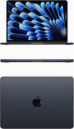 Apple MBA 13.6" M3 chip 8-core CPU 10-core GPU, 16GB, 512GB SSD AB BOOKLET- Midnight Z1G80010S